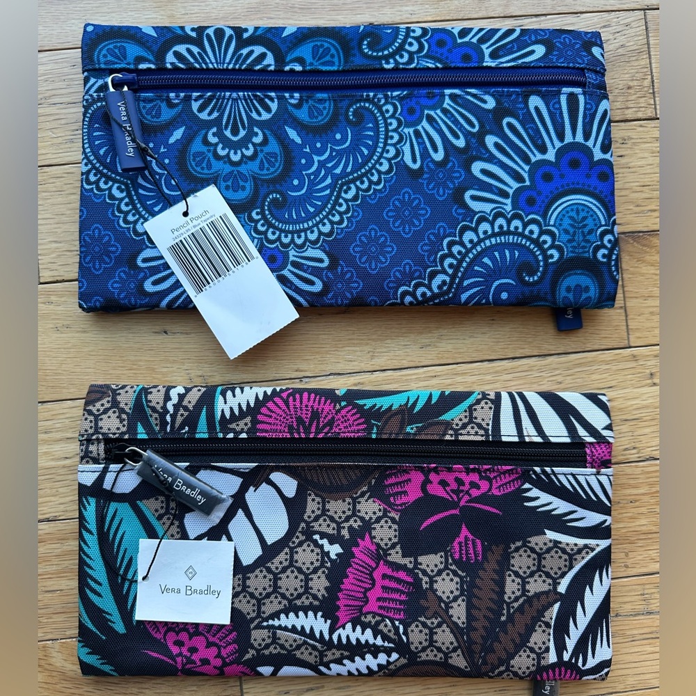 2 NEW Vera Bradley pencil pouch